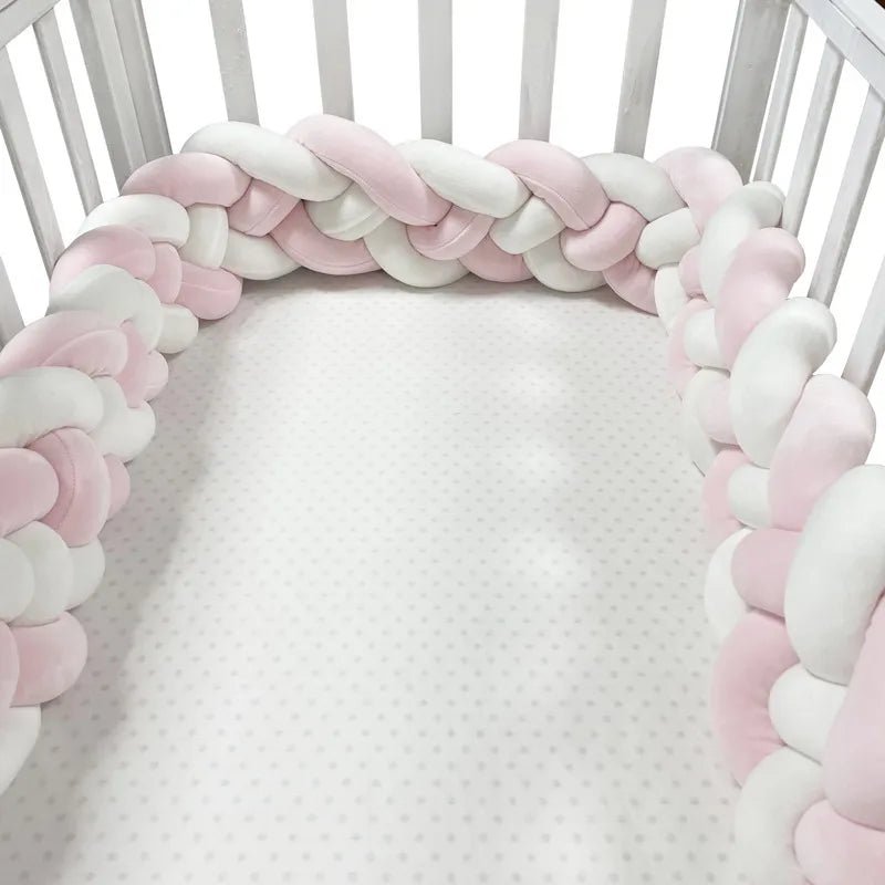 Tour de Lit Bebe - CozyKnot™ - Rose Blanc - Rever Tout Petitlecoledeschats