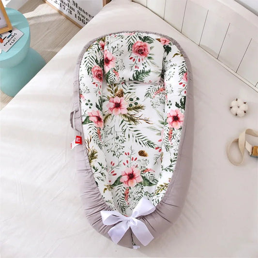 Berceau Bébé - NidPortableBébé™ - Fleurs - Rever Tout Petitlecoledeschats