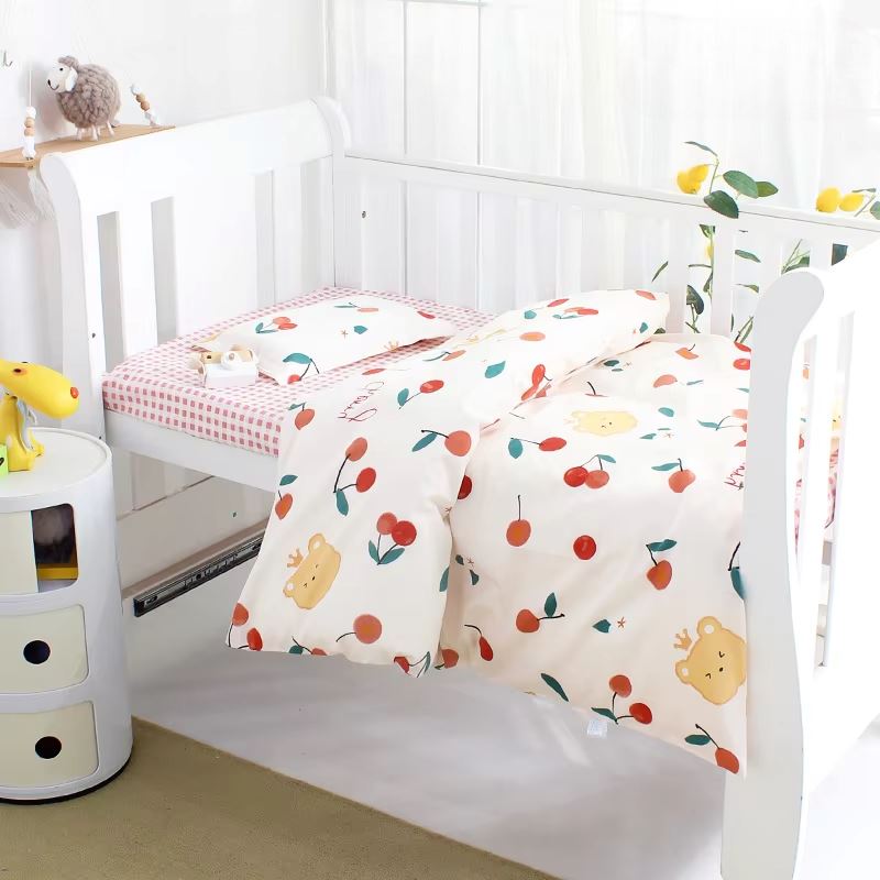 Linge de lit bebe - DouxSommeil™ - Cerises - Rever Tout Petitlecoledeschats